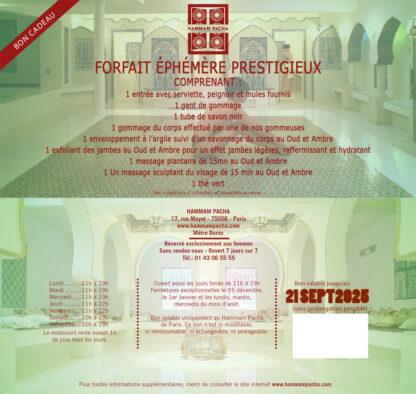 Forfait prestigieux Hammam Pacha