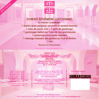 Forfait éphémère cocooning